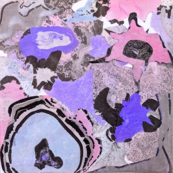 Michael-Mills-Tidal-Pool-Montage-on-Canvas-of-Original-Handmade-Papers-12x12x0.5-150