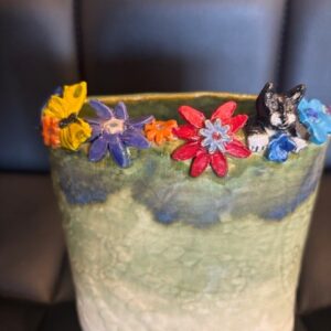 Julie Cook - FLOWER VASE WITH KITTY - Image 1