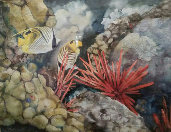 Karen-Tondiglia-Reef-Buddies-watercolor-32x26x11