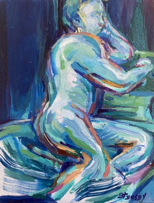 Small-Works-2025-Blue-and-restless-Oil-8.5X10.5X1.5-scaled
