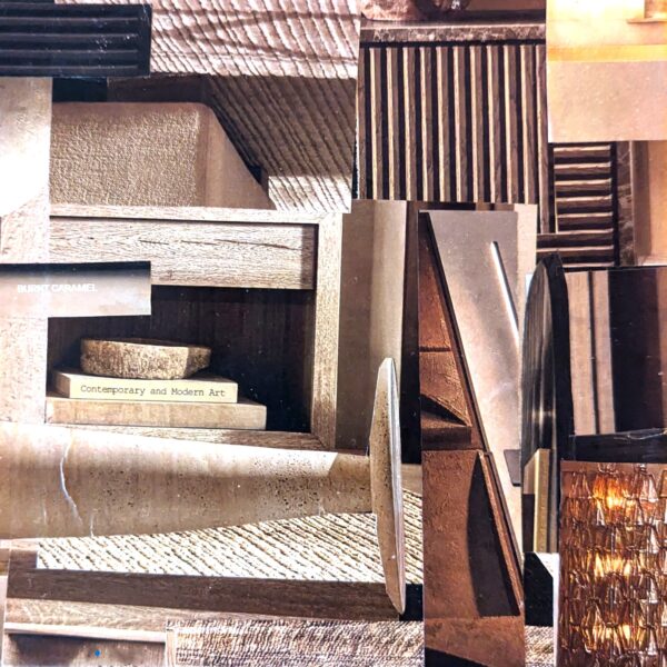 Small-Works-2025-Burnt-Caramel-Mixed-Media-Collage-on-Canvas-6X6X1.5