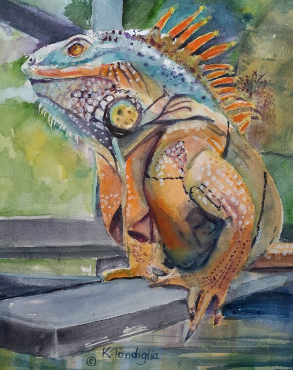 Small-Works-2025-Catching-Some-Rays-watercolor-on-cradle-board-8X10X1-scaled